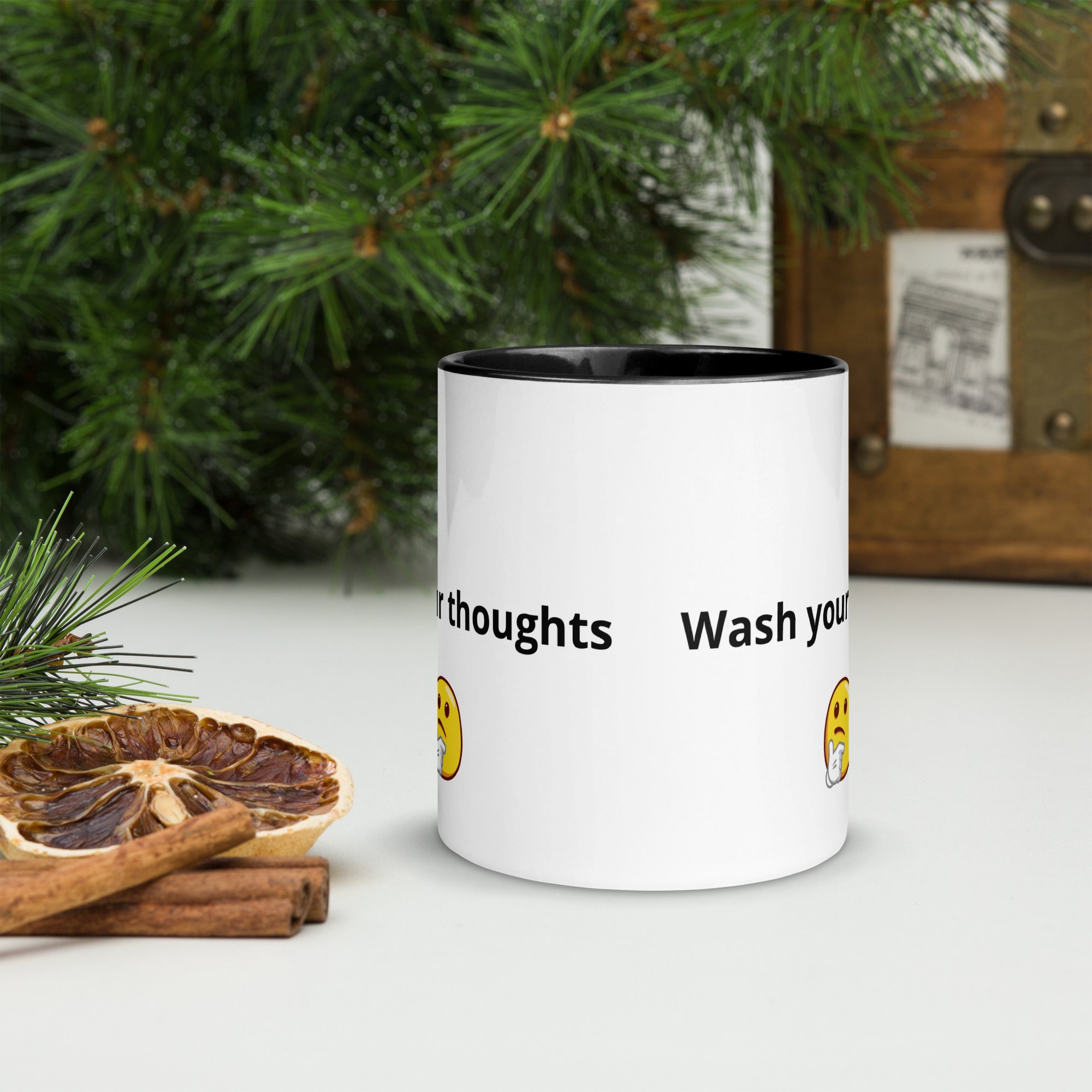 Wash your thoughts. Mug with Color Inside