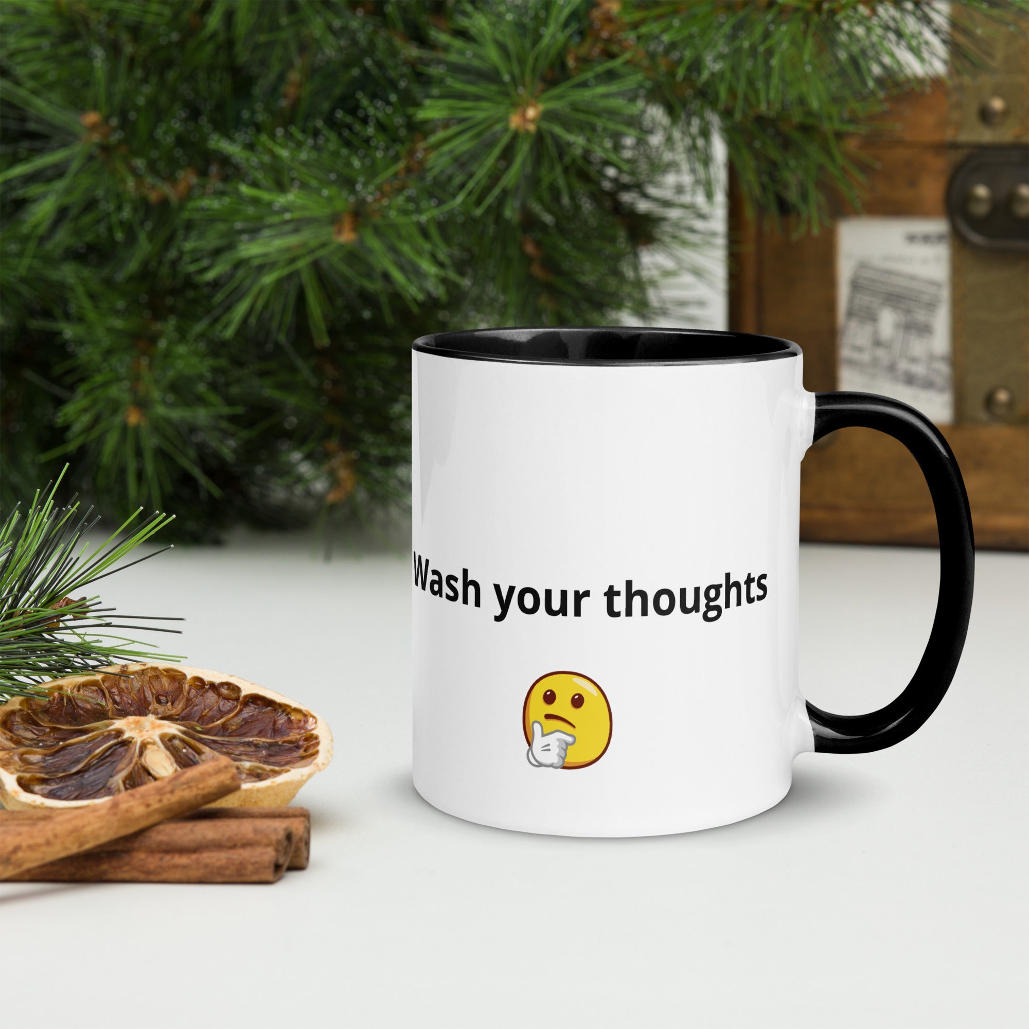 Wash your thoughts. Mug with Color Inside