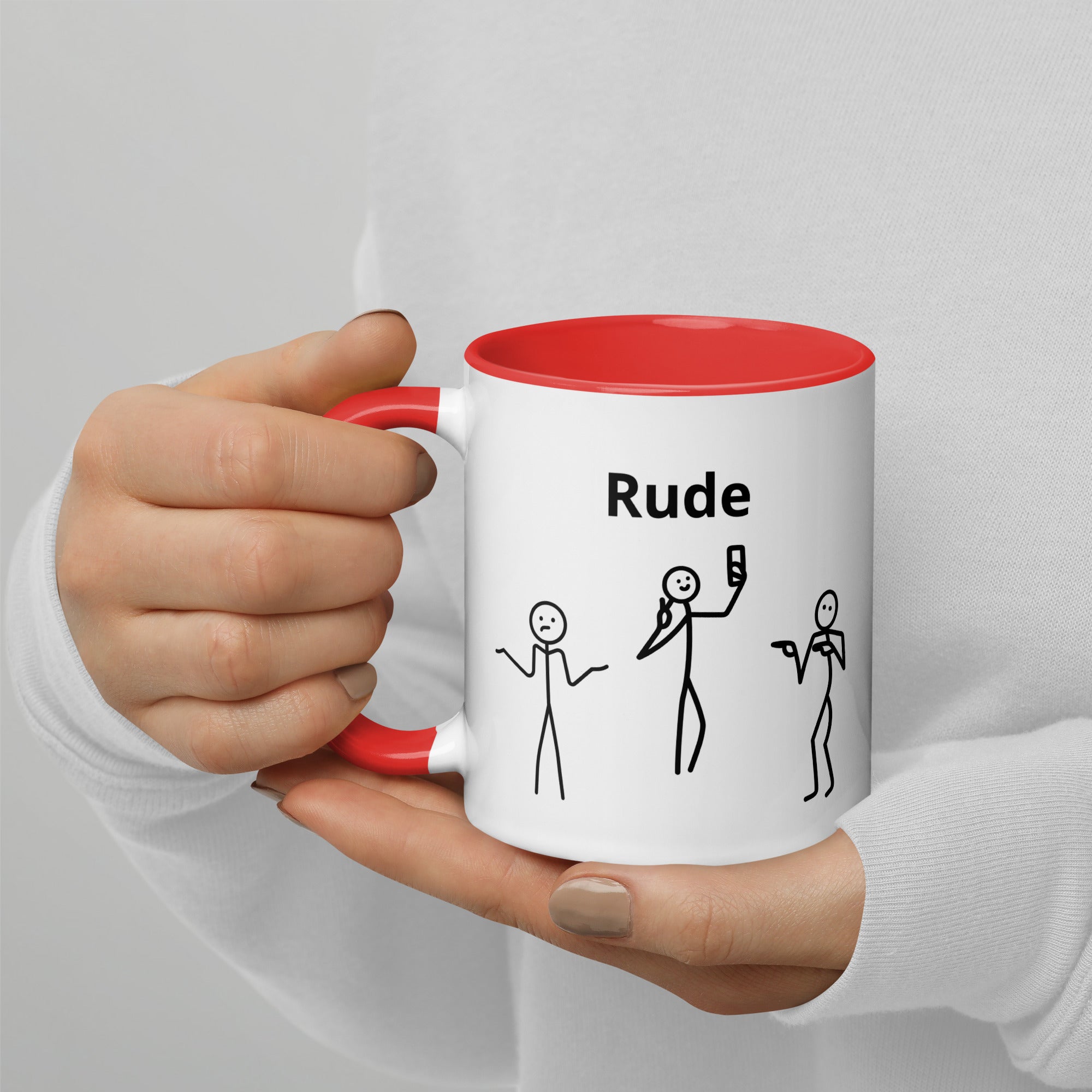 Rude - Mug with Color Inside