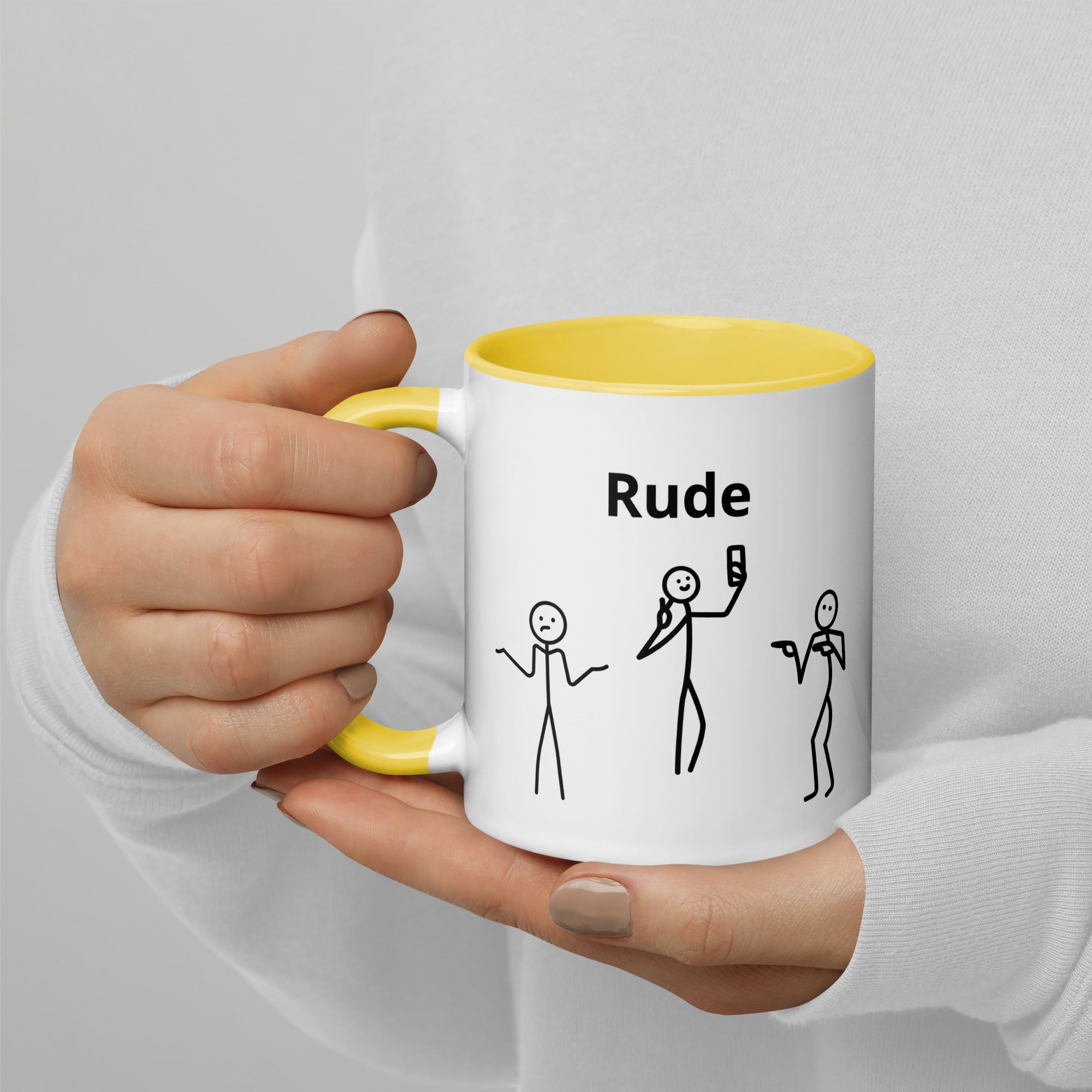 Rude - Mug with Color Inside